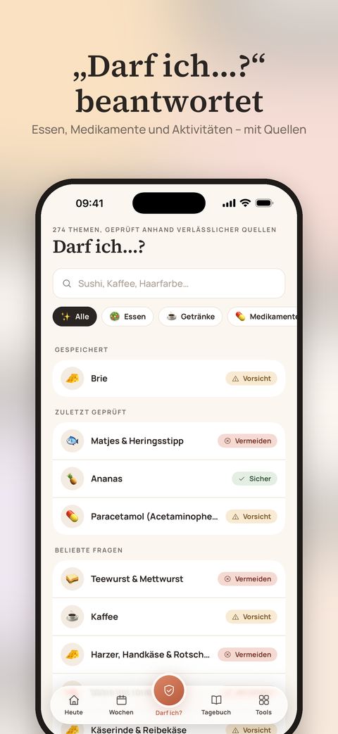 Bildschirm der Marigold-App