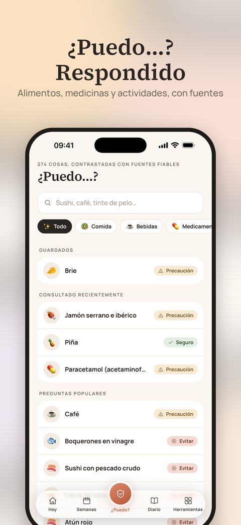 Pantalla de la app Marigold