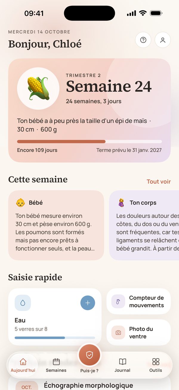 Écran de l’app Marigold