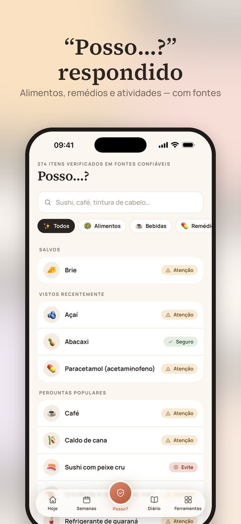 Tela do app Marigold