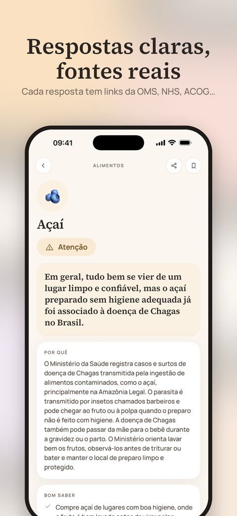 Tela do app Marigold