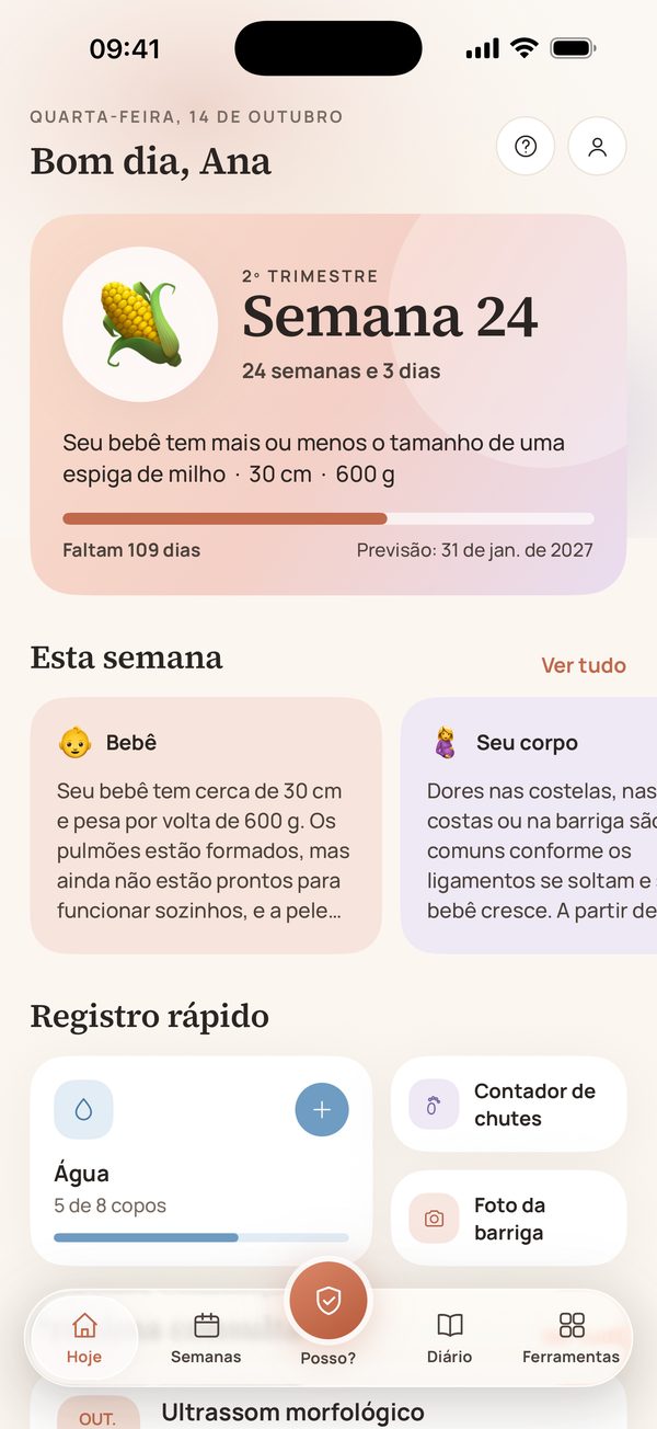 Tela do app Marigold